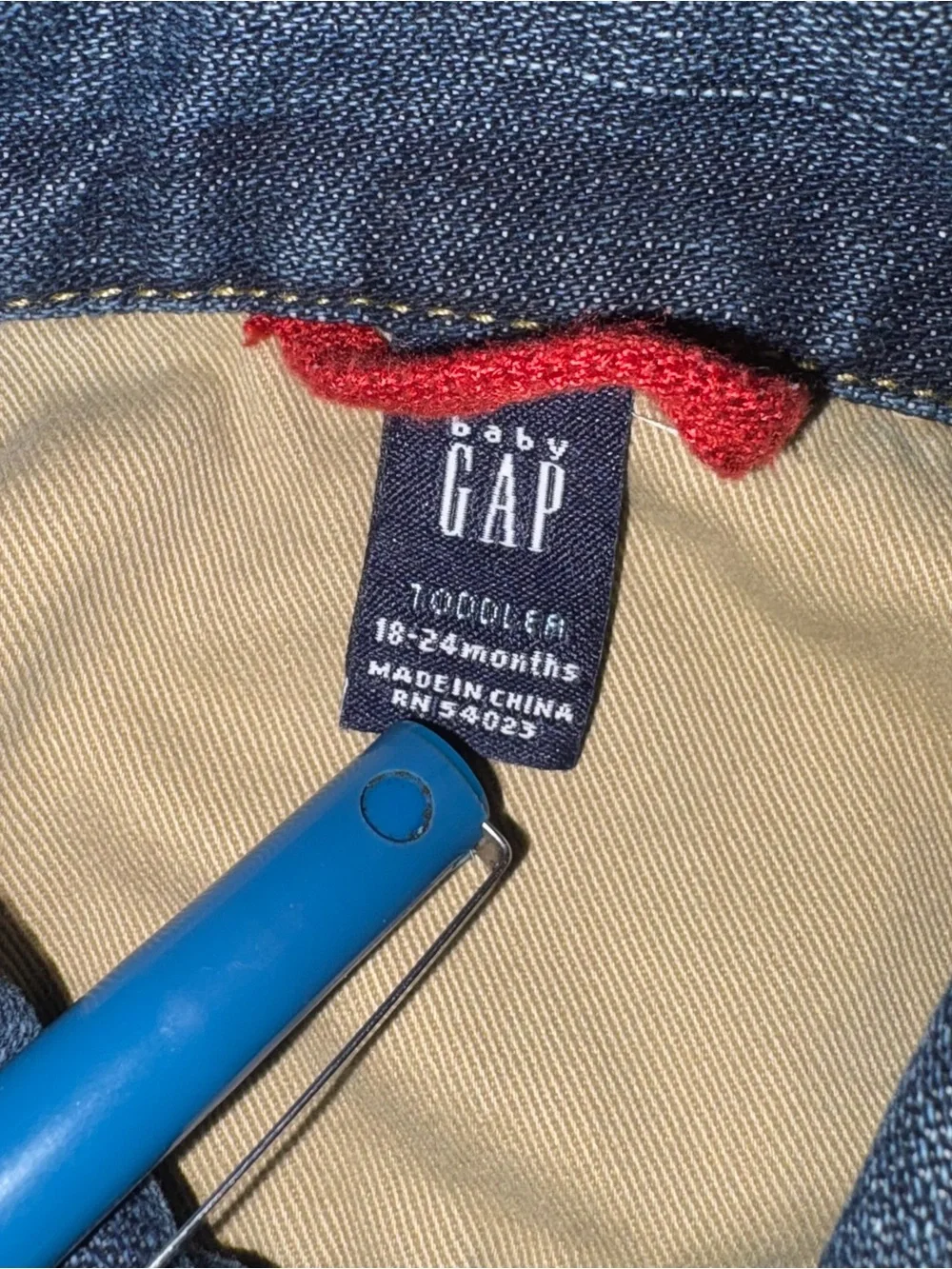 Gap Kids Boys Girls Snap Front Denim Trucker Jacket Size 18-24 months